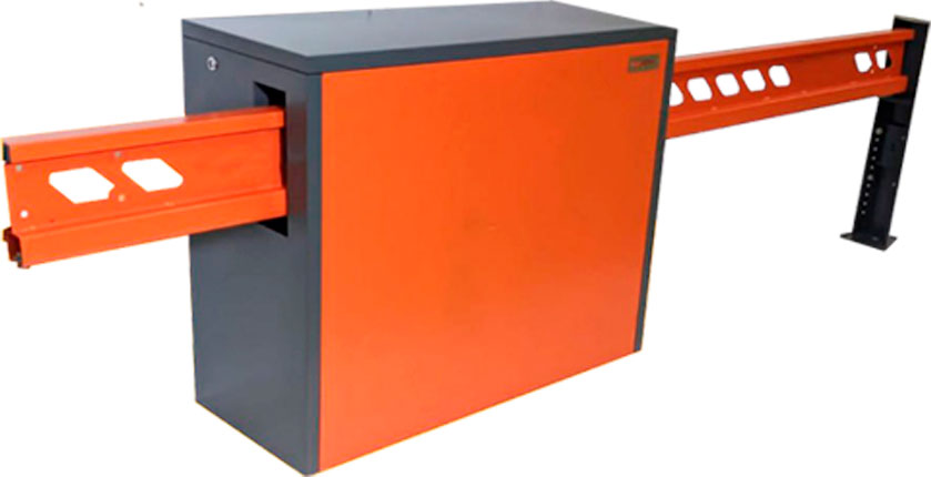 Установка откатного антивандального шлагбаума